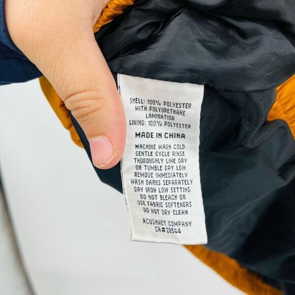 Footjoy Dryjoys Golf Windbreaker Jacket Orange Polyester Half Zip Men's Large - Picture 7 of 8